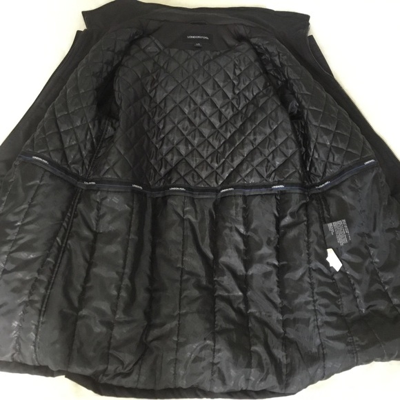 London Fog Evelyn 3/4 Length Black Winter Jacket, Size L - Picture 11 of 13